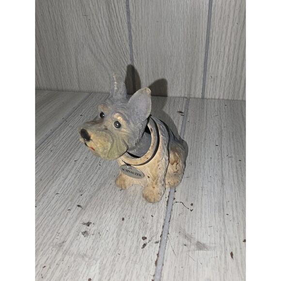 Vtg Schnauzer Nodder Bobble Head Scottie Scotty Dog Puppy Figurine Russ Read - Picture 1 of 7